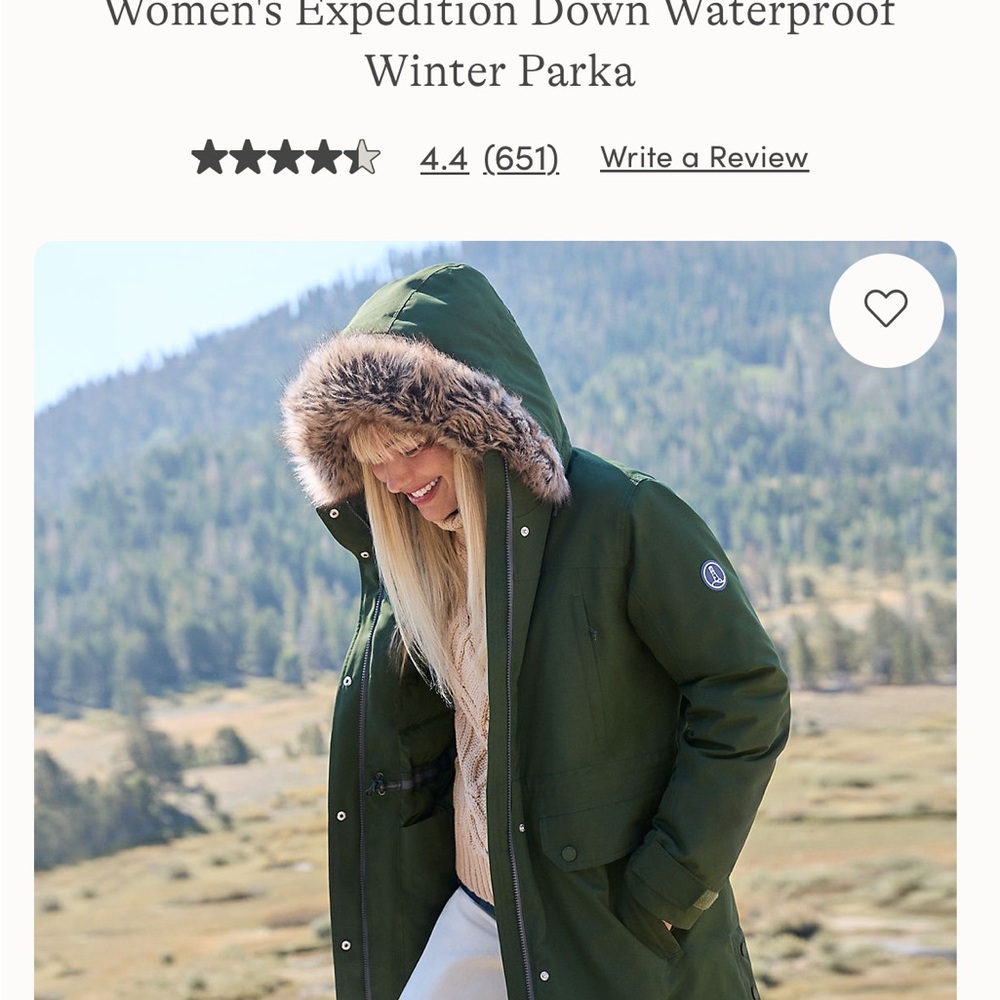 Lands End expedition down parka